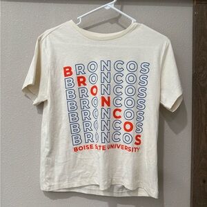 Boise State University Cream T-Shirt NWOT